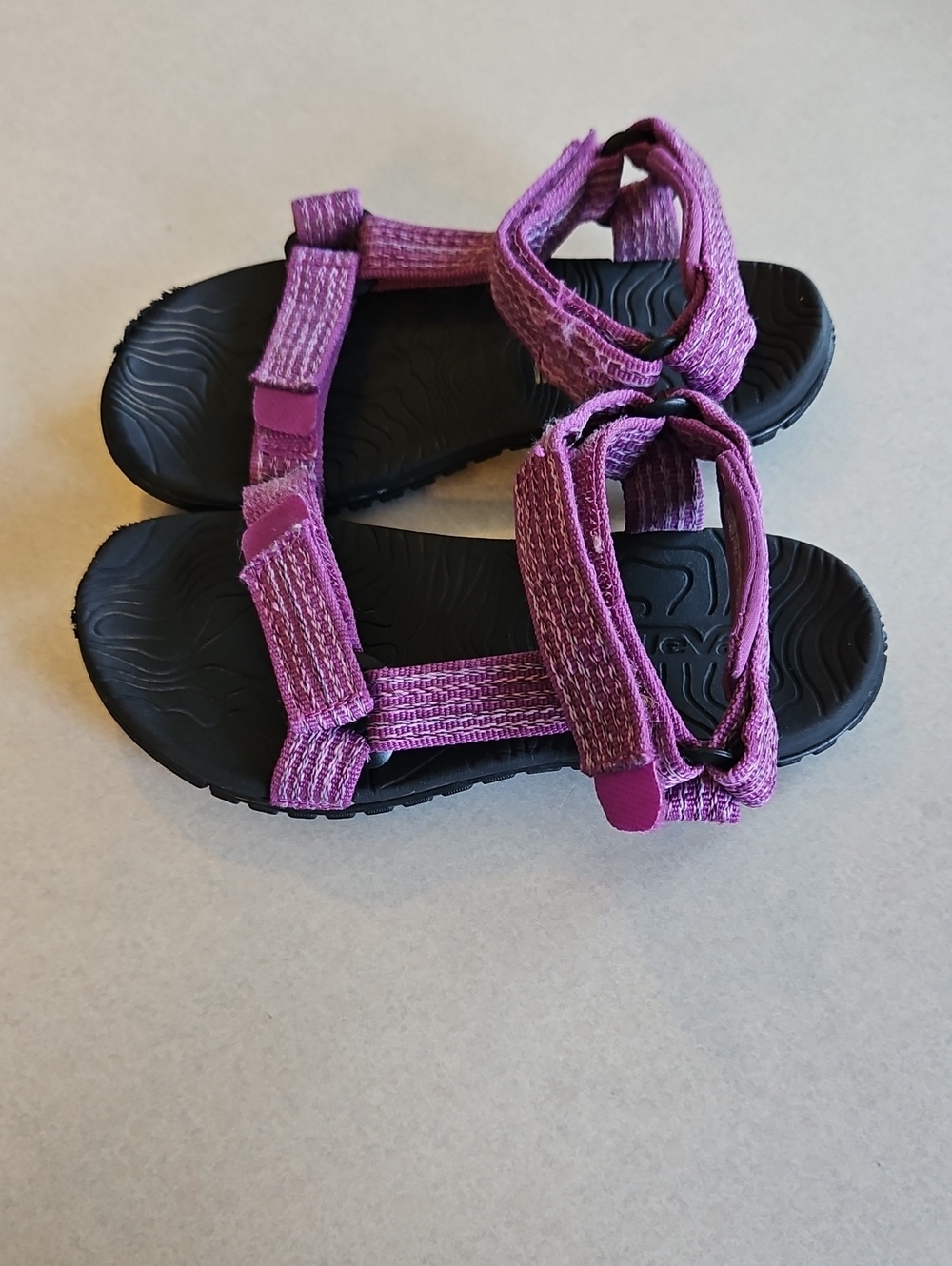 Youth Purple And Black Teva Sandals